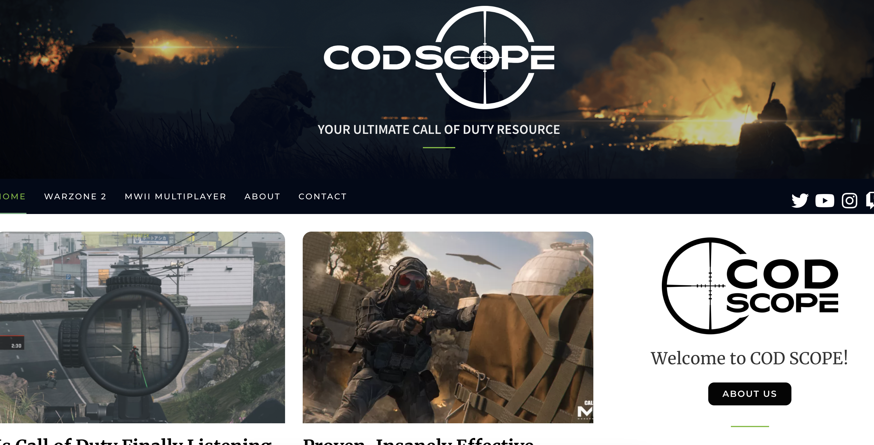 codscope home page